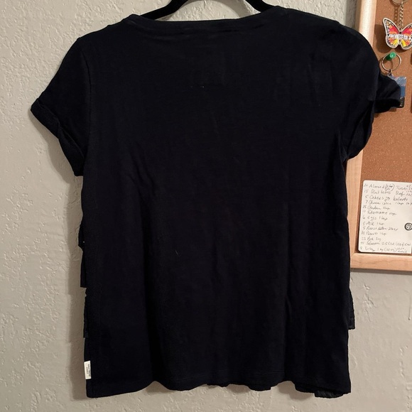 Gilly Hicks Midnight Ruffle Tee - Picture 2 of 4
